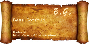 Basz Gotfrid névjegykártya